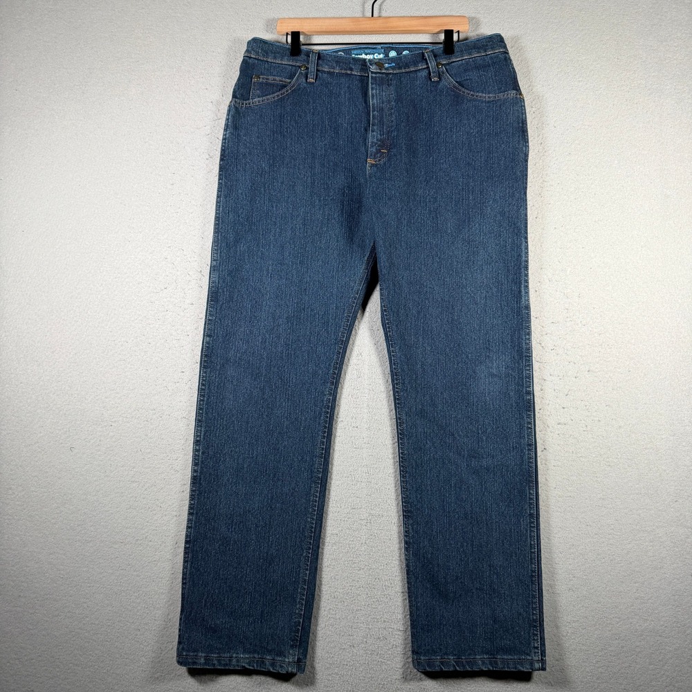 Wrangler Cowboy Cut 47 Regular Fit Jeans Mens 38x32 Blue Dark Wash 1047MAVMR